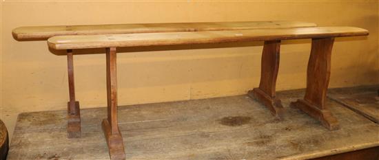 Pair cherrywood benches